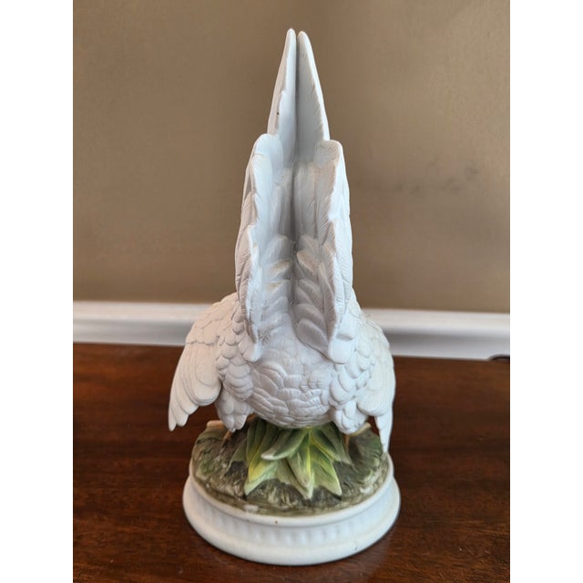 Vintage Hen Chicken - Hand-Painted Bisque Porcelain Statue From Andrea by Sadek For Sale - Image 11 of 12