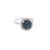 Blue Natural Sapphire Diamond Ring Size 6.5 14k White Gold 2.25 Certified For Sale - Image 8 of 9