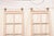 A French tall pair of glass paneled sliding doors, retaining their original overhead iron roller hardware, from the early...