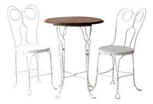 Antique Ice Cream Parlor Table and Chair Set