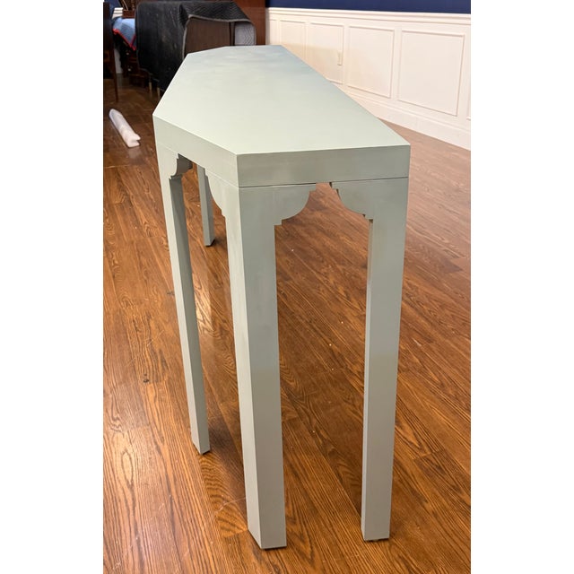Blue Contemporary Light Blue Console Table by Highland House For Sale - Image 8 of 13