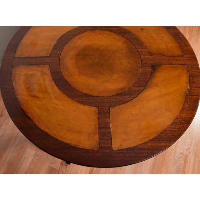 1930s 1930s English Regency Mahogany & Leather Top Pair of Side Tables / End Tables For Sale - Image 5 of 18