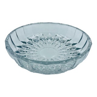 Vintage Val Saint Lambert Modern Cut Crystal "Imperial" Pattern Serving/Centerpiece Bowl For Sale
