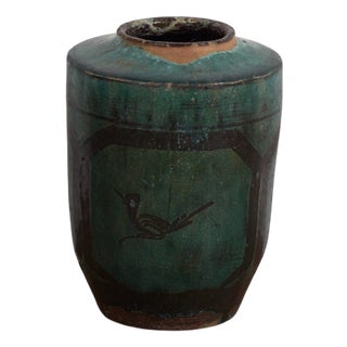 Tall Antique Ceramic Vase For Sale