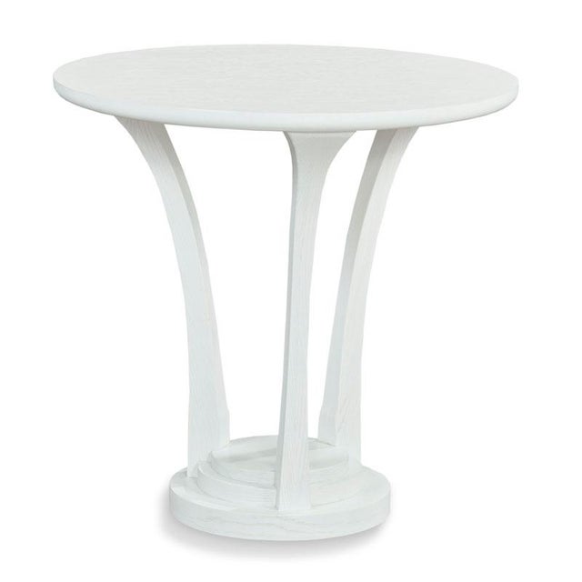 Transitional Bellini Lamp Table in White For Sale - Image 3 of 3