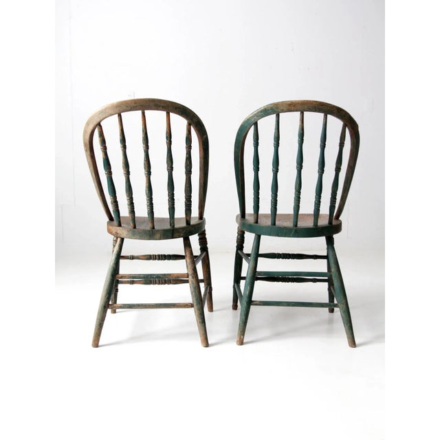 Antique Windsor Chairs Pair For Sale - Image 9 of 13