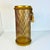 Gold 1950s Vintage Li Puma Italian Hollywood Regency Rope & Tassel Metal Mesh Umbrella Stand, Florence For Sale - Image 8 of 13