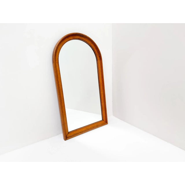 Brown Mid-Century Modern Wooden Wall Mirror, 1960s For Sale - Image 8 of 10