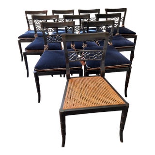 Set of 10 Regency Style Dining Chairs For Sale
