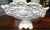 Vintage Italian White Glazed Fine Ceramic Footed Oval Fruit Basket For Sale - Image 4 of 12