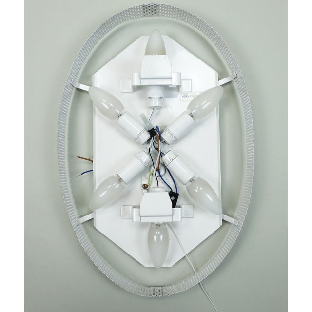 Acrylic Frame Ice Glass Decor Back Lit Wall Mirror from Erco, 1970s For Sale - Image 9 of 11