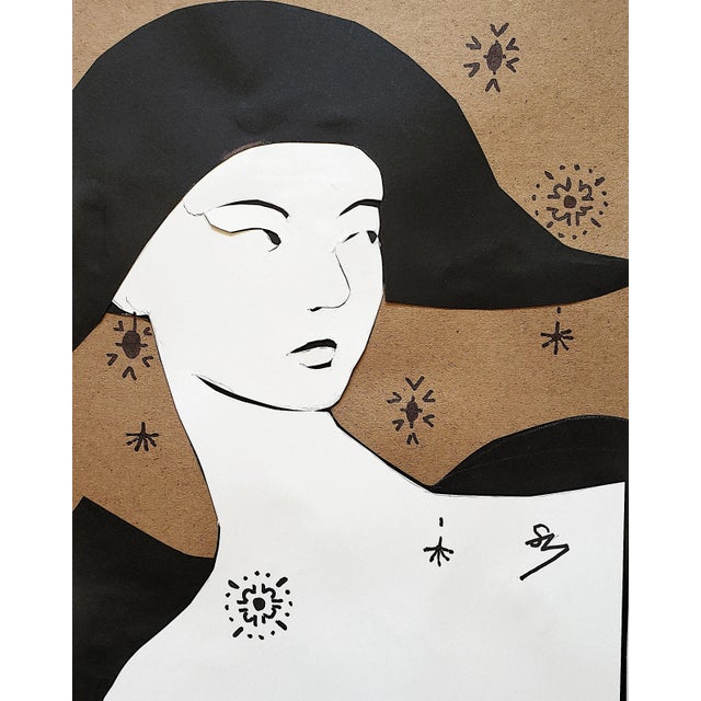 2020s "Tricorne" Contemporary Original Framed Collage For Sale - Image 5 of 5