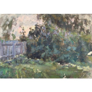 Rural Landscape Painting Original Soviet Art Ukrainian Artist Sokolovsky G. 1970s For Sale