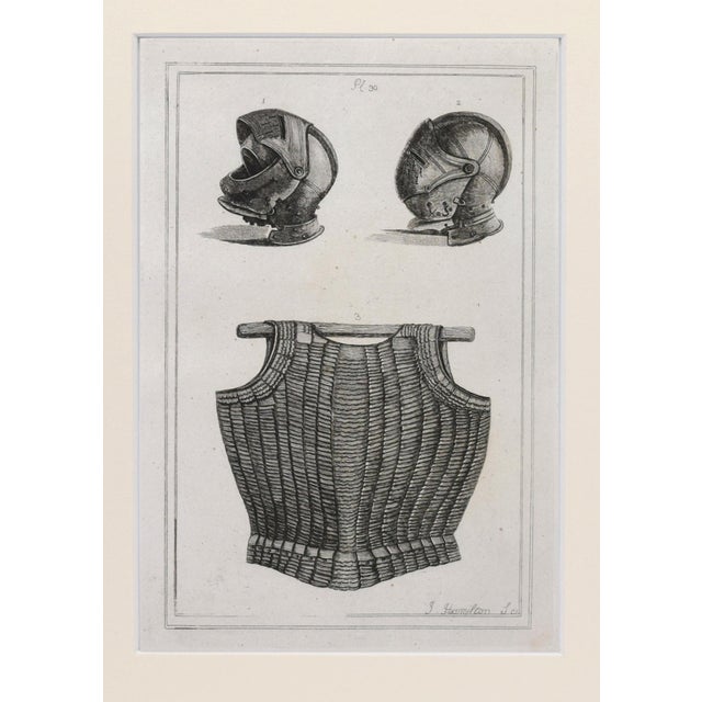 Sculpture Materials 19th Century Engravings of Medeival English Armour 1801- A Pair For Sale - Image 7 of 9