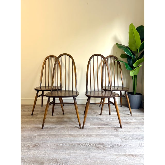 Vintage Windsor Dining Room Chairs by Lucian Ercolani for Ercol, 1980s, Set of 4 For Sale - Image 13 of 13