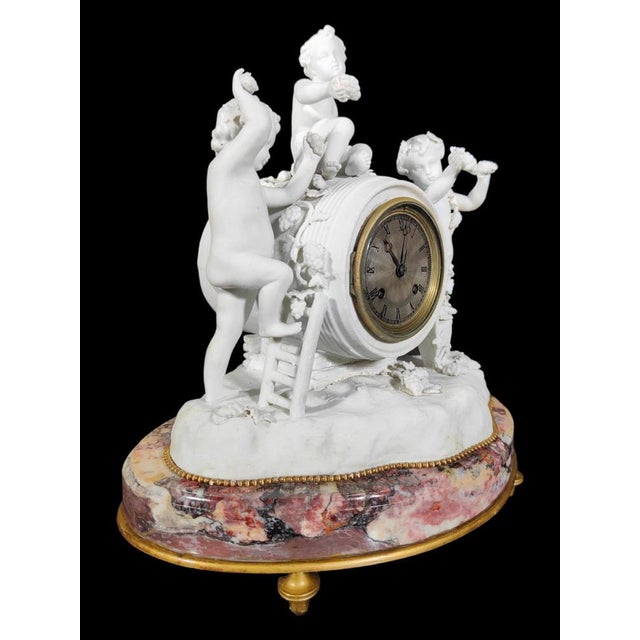 Porcelain Clock from Le Roy and Fills in Paris, 1830s For Sale - Image 10 of 14