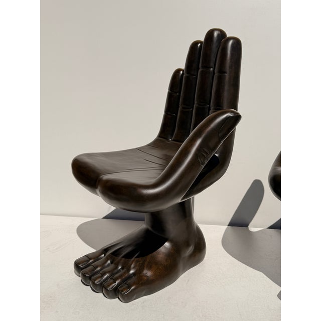 Pedro Freideberg Pair of “Hand & Foot” Surrealist Boudoir Chairs For Sale - Image 4 of 12