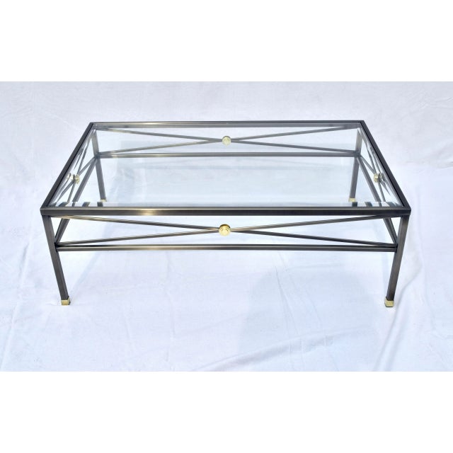 Modern 1980s Milo Baughman Design Institute of America Regency Style Cocktail Table For Sale - Image 3 of 9