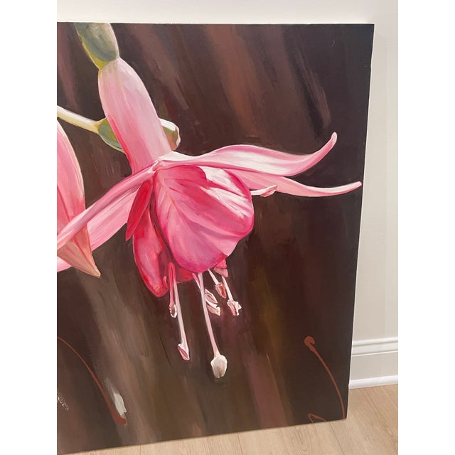 Melissa Mailer Yates Painting Fuchsia Oil Painting For Sale - Image 4 of 10