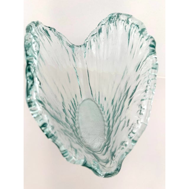 Glass Large 1980s Contemporary Art Glass Ocean Water Wave Vase For Sale - Image 7 of 10