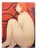 Alain Bonnefoit, Red, Nude, 1979, Signed Lithograph For Sale