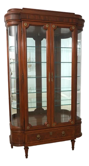 Karges French Louis XVI Walnut China Cabinet