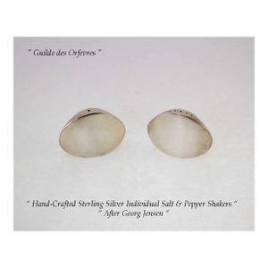 1960s Sterling Silver Individual Salt & Pepper.