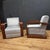 Wood Vintage Chairs with Canaletto Walnut Armrests, Set of 2 For Sale - Image 7 of 15