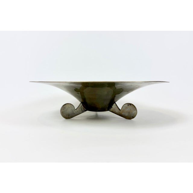 Vintage Bauhaus Silver-Plated Bowl, 1930s, in Very Good conditions. Designed 1920 to 1949
