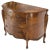 Bow Front Burl Wood 3 Drawer Carved Bombay Chest of Drawers Dresser Commode For Sale - Image 13 of 13