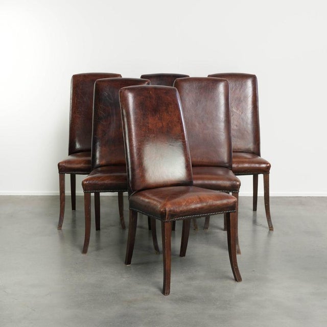 Vintage Sheepskin Dining Chairs, Set of 5 For Sale - Image 18 of 18