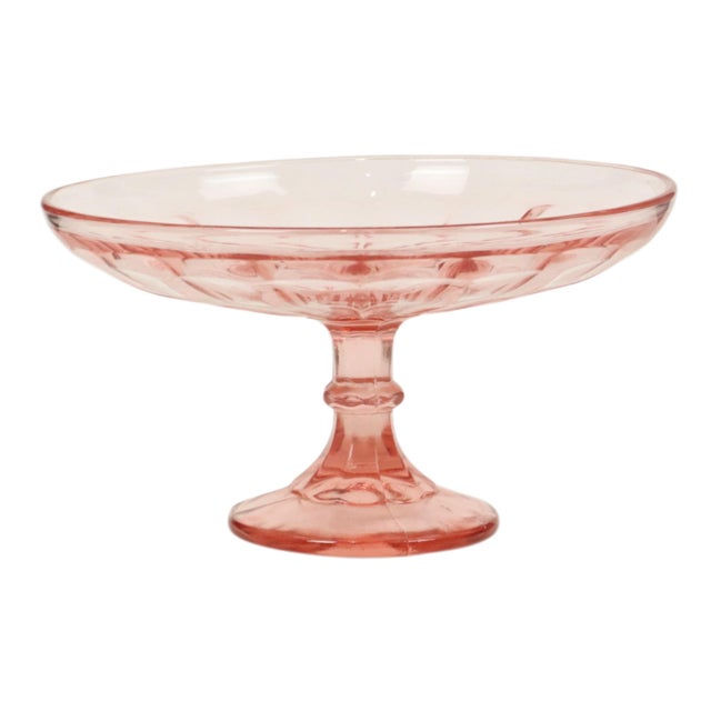 Art Deco Pink Tall Fruit Bowl in Glass, 1930s For Sale - Image 18 of 18