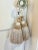 Oyster Gray Oyster Gray and White Colored Key Tassel With Looped Ruche Detail For Sale - Image 8 of 11