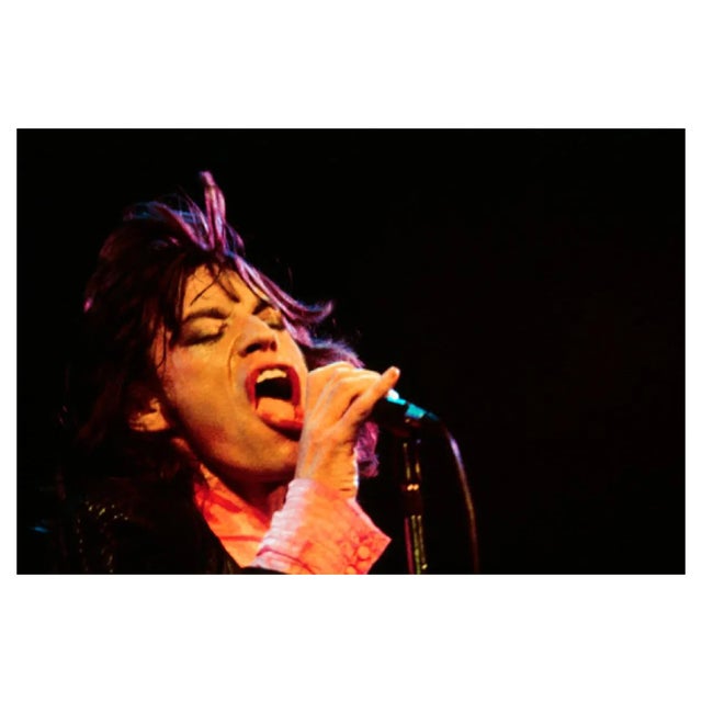 Mick Rock, Mick Jagger on Stage, 1975, Estate Photograph Print For Sale