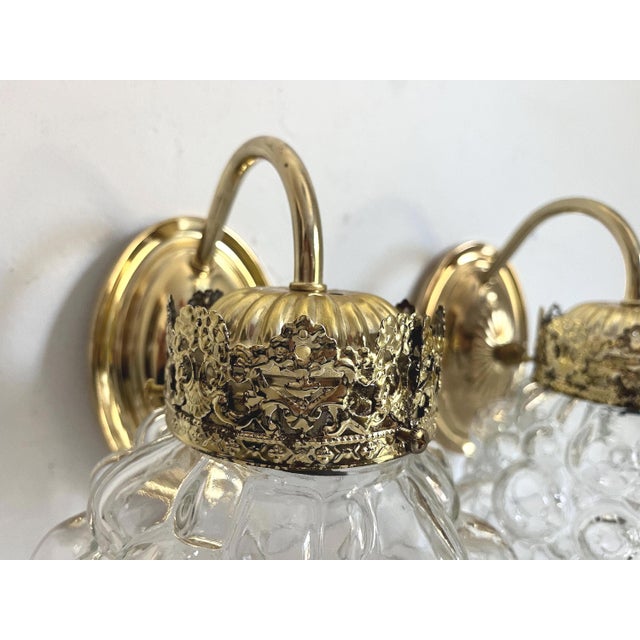 1960s Bubble Glass Sconces, Pair For Sale - Image 15 of 17
