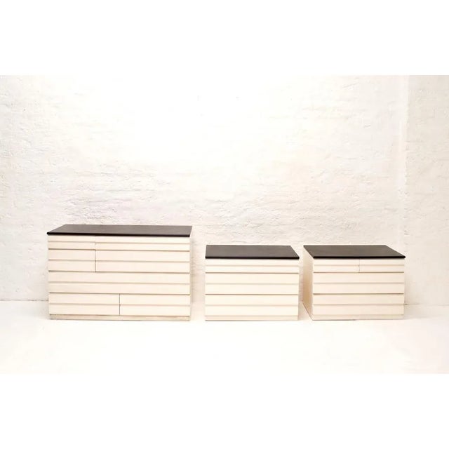 Wood Vintage Samarcanda Commodes by Vico Magistretti for Poggi Mantova, Set of 3 For Sale - Image 7 of 7