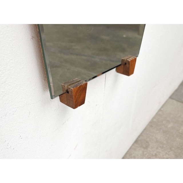 Mid-Century Modern German Teak Wall Mirror, 1960s For Sale - Image 11 of 18