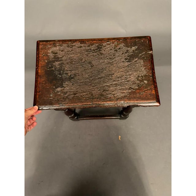 18th Century 18th Century Country English Oak Low Stool, Circa 1780 For Sale - Image 5 of 13