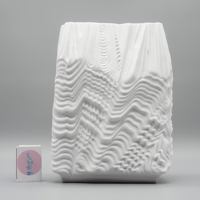 Ceramic Cascade Bisque Porcelain Vase by Martin Freyer for Rosenthal, 1960s For Sale - Image 7 of 13