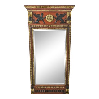 Neoclassical Design Mahogany Tall Mirror For Sale