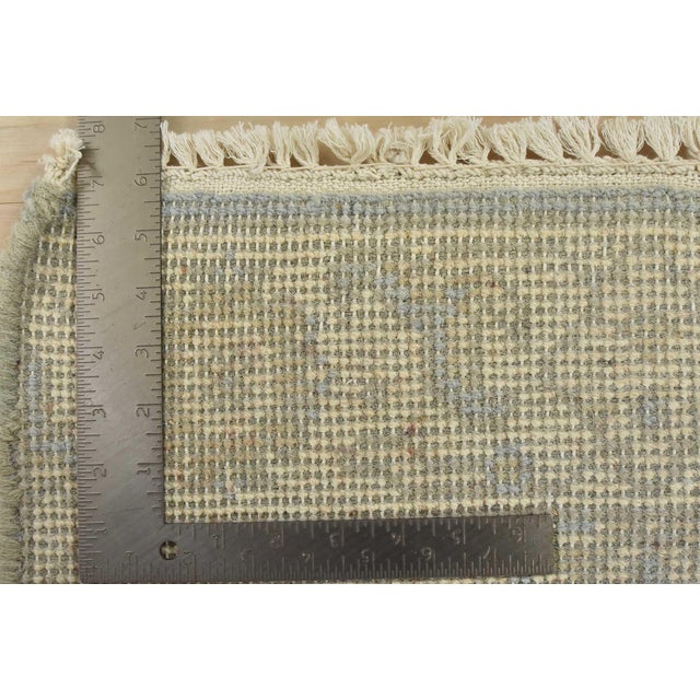 Blue Oushak Rug 2′ X 3’1” Blue Wool Traditional Hand-Knotted Oriental Carpet For Sale - Image 8 of 8