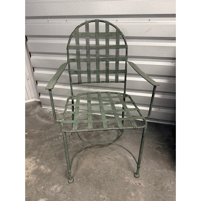 Fantastic solidly-built outdoor iron garden chair with perfect patina. Add a touch of European elegance to your outdoor...