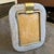 1990s Barovier Style Art Deco White and Gold Murano Glass Picture Frame For Sale - Image 6 of 12