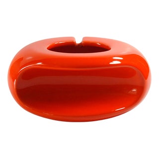 Mid-Century Green Ceramic Ashtray by Boccato, Gigante, Zambusi for Sicart, Italy, 1970s For Sale