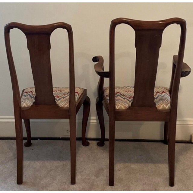 Textile Vintage Dining Chair Set Attributed to Henkel Harris For Sale - Image 7 of 11