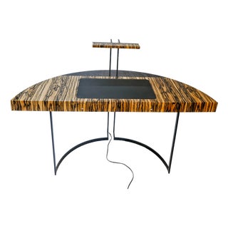 Half-Moon Desk in White Ebony by Aymeric Lefort For Sale