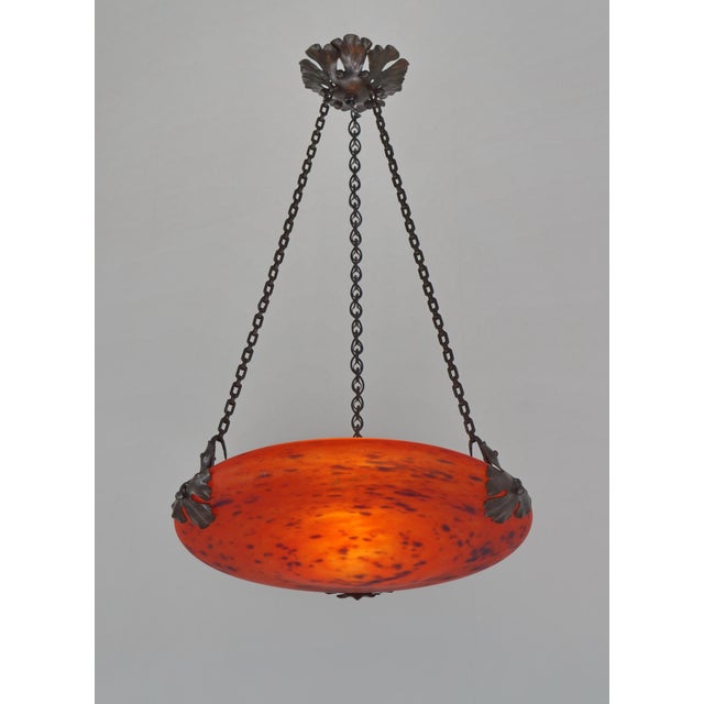Charles Schneider French Art Deco Pendant Light by Charles Schneider 1920s France For Sale - Image 4 of 11