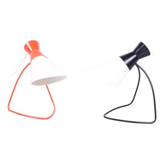 Mid-Century Czech Table Lamps attributed to J. Hůrka for Napako, 1950s, Set of 2 For Sale