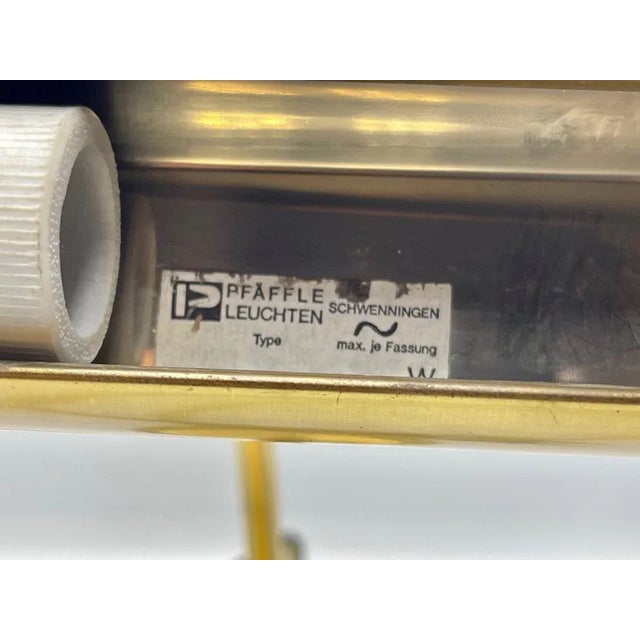 Gold Brass Piano Lamp from Pfäffle Glow, 1960s For Sale - Image 8 of 9