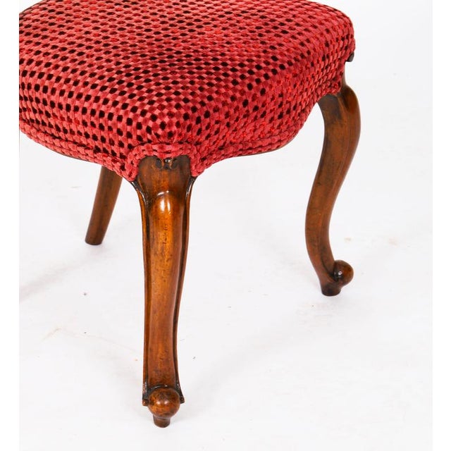 Antique Victorian Walnut Cabriole Dining Chairs, 1800s, Set of 6 For Sale - Image 10 of 12